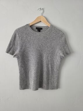 House of Harlow 1960 Short-Sleeve Ribbed Crew Sweater